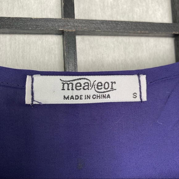 Anthropologie Lace Flare Sleeve Blouse Blue Small - Picture 10 of 14